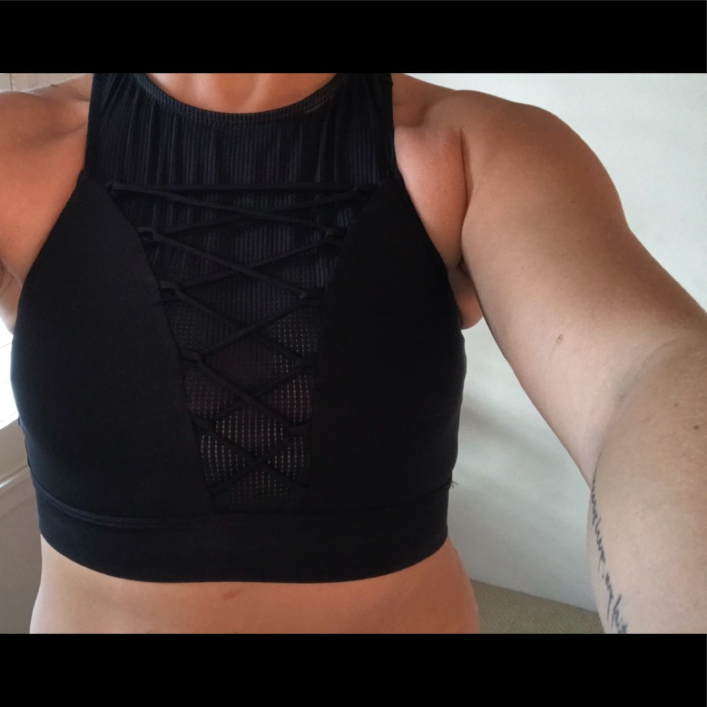 Jonathan Simkhai x Carbon38 Lace-up high neck bra